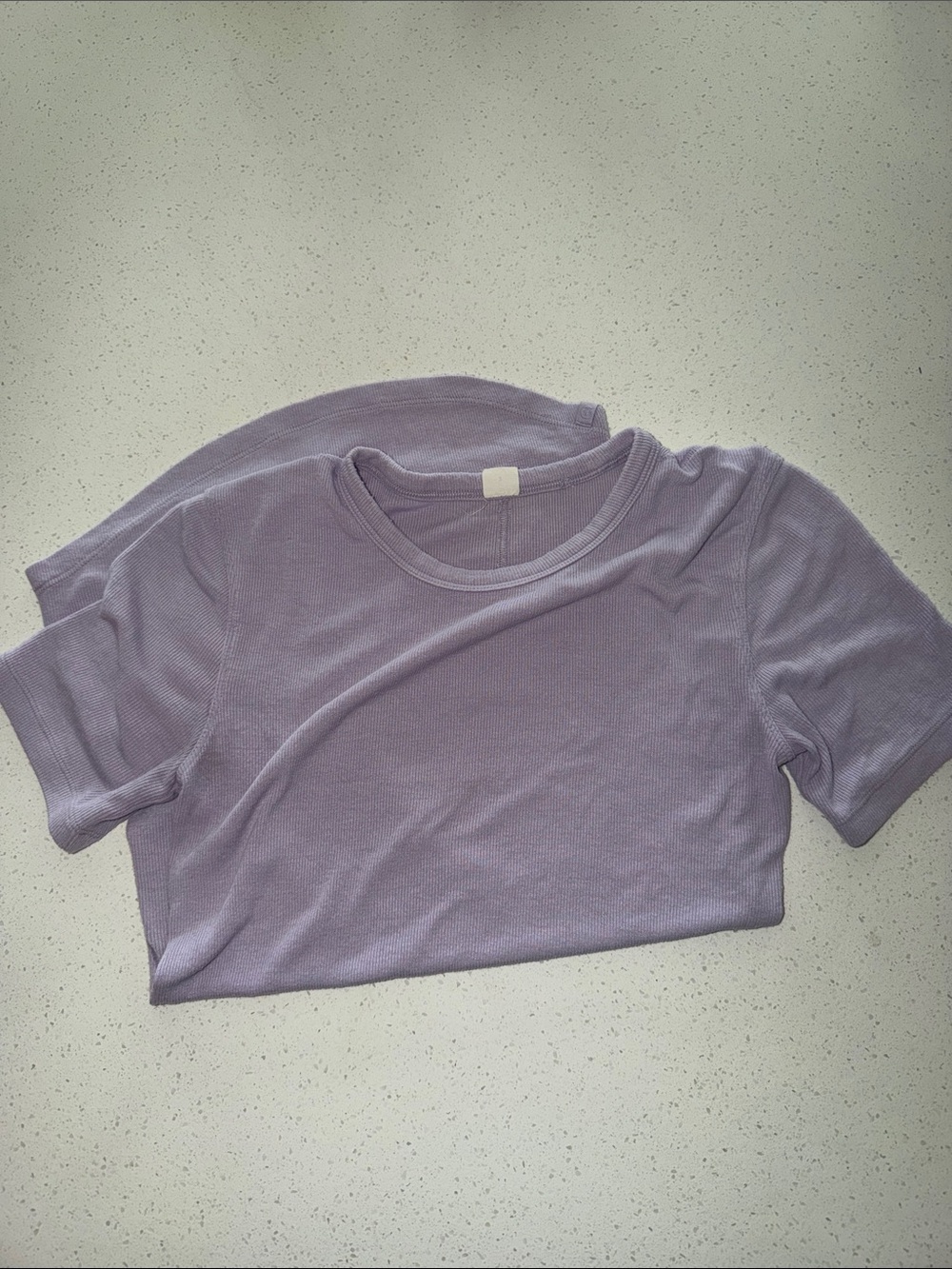 Lululemon Lavender Ribbed Short Sleeve